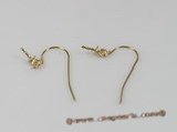 14kmounting002 14K gold Fishhook earwire earring mounting