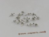 14kmounting017  14K white Gold studs Earring mounttings