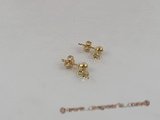 14kmounting020 wholesale 14K yellow Gold 5mm Ball dangle stud Earrings