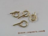 14kmounting023 Wholesale 15mm toggle necklace clasp in 14K yellow gold