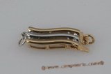 14kmounting031 Designer 14K GOLD hook single row necklace clasp