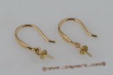 18kmounting002 18K yellow gold Fishhook earwire earring mounting