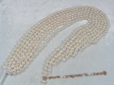 6.5-7aa1 16-inch 6.5-7mm White baroque Akoya Pearl strands