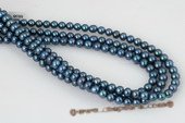 Bround002 Wholesale 7-8mm AAA black freshwater off round pearl strand