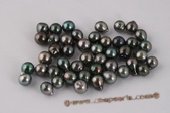 Btahiti0910A Natural Black 9-10mm A Grade Baroques Circled Tahiti loose pearls