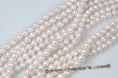 Nps002 7*9mm White Bead-Nucleated Freshwater Pearl Strands