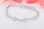 SSB001 Beautiful Cubic Zirconia Tennis Bracelet set in Sterling Silver
