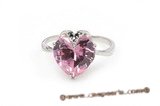 SZR013 Sterling Silver Love Pinky Cubic Zirconia Ring