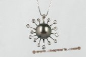 thpd062 sunflower  9-10mm  Round tahitian Pearl Pendant