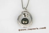 thpd081 circle styled 9-10mm Round tahitian Pearl Pendant