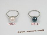 apr003 sterling silver 7.5-8mm cultured akoya pearl ring,US SIZE 7