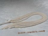 aps5.5-6aa1 5.5-6mm AA+ White Cultured Akoya Pearl strands 16-inch in length