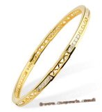 babr002 Queen Rhinestone 14K Gold Plated cuff /Bangle Bracelet