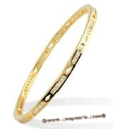 babr006 Lovely Gold plated Swarovski CZ's Bangle Bracelet