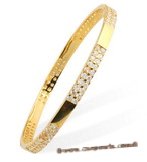 babr010 Fashion Gold Plated Bangle/Bracelet inlayed with Swarovski CZ's