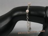 bapb001 7-7.5mm AAA+ white round salt water pearl bracelet