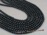 baps6-6.5aa 16inch 6-6.5mm AA Black Akoya cultured pearl strands