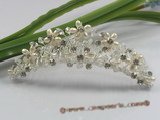 hcj001 crystal and pearl Bridal Comb jewelry in wholesale