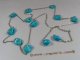 belt005 Fashion 15*20mm blue nugget turquoise jewelry waistband