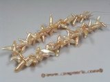 biwa001 22*34mm pink cross cultured pearl strands