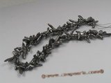 biwa003 wholesale 22*34mm black cross freshwater pearl strands