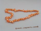 blister017 five strands 8*12mm dye color irregular fresh water pearls