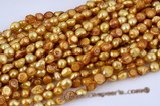 blister040 11-13mm Golden Freshwater Baroque Blister Pearl Strand