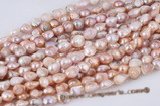 blister043 Pink Freshwater Baroque Blister Pearl Strand, 11-13mm