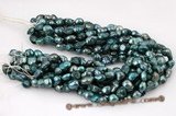 blister055 Wholesale 11-13mm Dark Blue Freshwater Baroque Pearl Beads