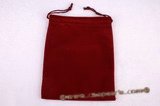 box030 100pcs velvet pouches in Dark Red color( 4.9 inch *6 inch )