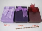 box036 20pcs Cardboard pendant Box with ribbon bowknot