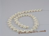 bread01 side-dirlled 6-7mm white color bread pearls wholesale