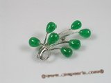 brooch014  18KGP green jade brooches--summer collection