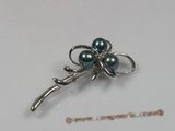 brooch019 sterling silver black freshwater pearl brooches wholesale