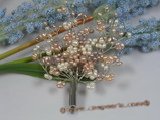 brooch022 multicolor seed pearl chandelier bridal brooch