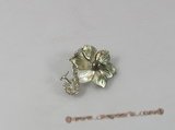 brooch028 Elegant flower design shell brooch with cultured pearl