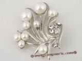brooch044 wholesale Freshwater pearl phoenix pattern brooch& pin