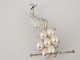 brooch045 Plater silver rice pearl phoenix pattern brooch& pin on sale
