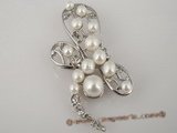 brooch046 Freshwater bread pearl dragonfly pattern brooch& pin wholesale