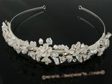 btj004 Fashion pearl& crystal costume tiara on sale