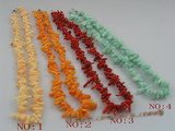 cn004 Beautiful branch coral beads necklace with a silver lobster clasp