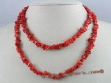 cn009 red nugget coral beads rope coral necklace