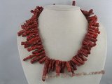cn069 branch red sponge coral necklaces in wholesale