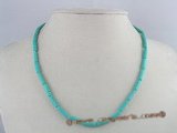 cn071 wholesale 4*13mm column turquoise necklace