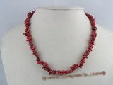 cn078 stunning red branch coral necklace