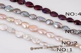 coin032 wholesale 15*26mm five quality oval freshwater coin pearl strand