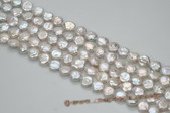 coin_09 12mm nature white cultured coin freshwater pearls strands