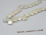 coin_17 wholesale 10mm white square side-dirlled coin pearl strands