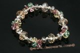 Crbr026 Handmade Colorful Roundel Austria Crystal Stretchy Bracelet