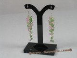 cre003 Swarovski crystal cluster dangling sterling earrings for the bride